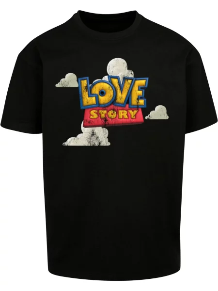 MT Upscale Tricou Love Story Heavy mai multe culori negru