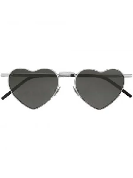 Saulės akiniai Saint Laurent Eyewear su širdelėmis juoda