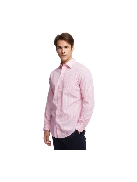 Koszula Brooks Brothers w kratę z twillu z kołnierzem różowa