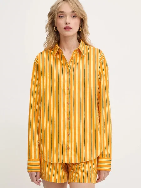 Silvian Heach cămașă din TANDAM cu guler clasic relaxed portocaliu