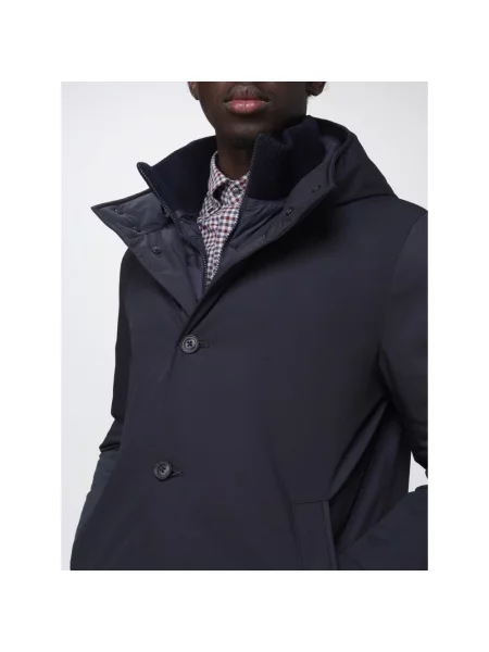 Parka Fay z kapturem niebieska