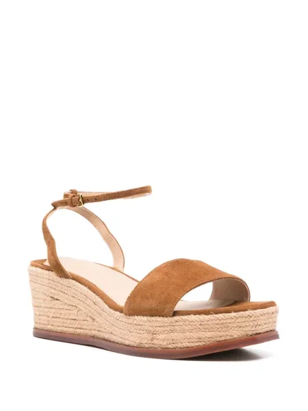 Zomšinės espadrilės Lauren Ralph Lauren ruda