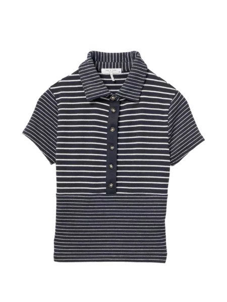 Scurt tricou polo Rag & Bone cu dungi albastru