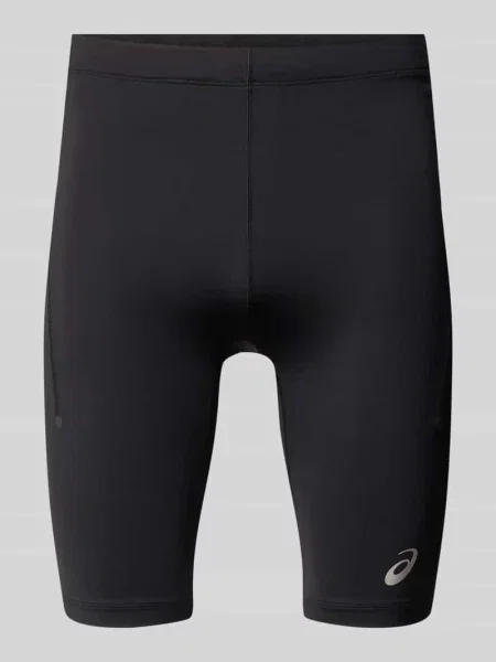 Szorty o kroju slim fit z nadrukiem z logo Asics czarne