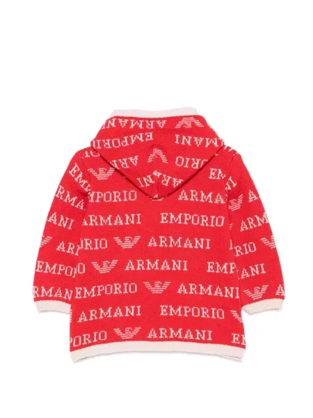 Kardigan dziecięcy Emporio Armani czerwony