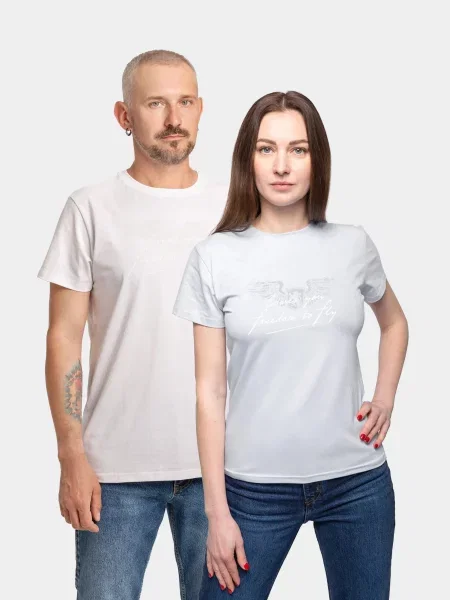 Футболка Авіація Галичини бавона/спандекс білий