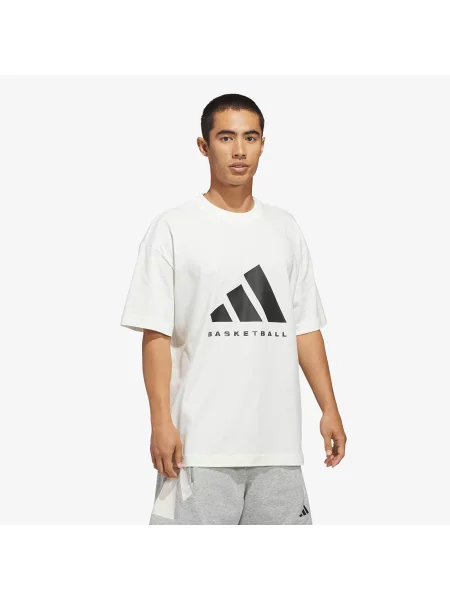T-shirt adidas Adidas Ss Tee Off UNISEX White/ Black XL λευκό