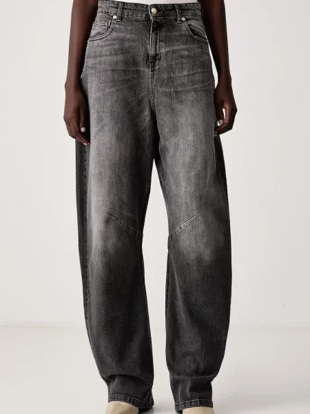 Just Cavalli blugi relaxed fit pentru femei gri
