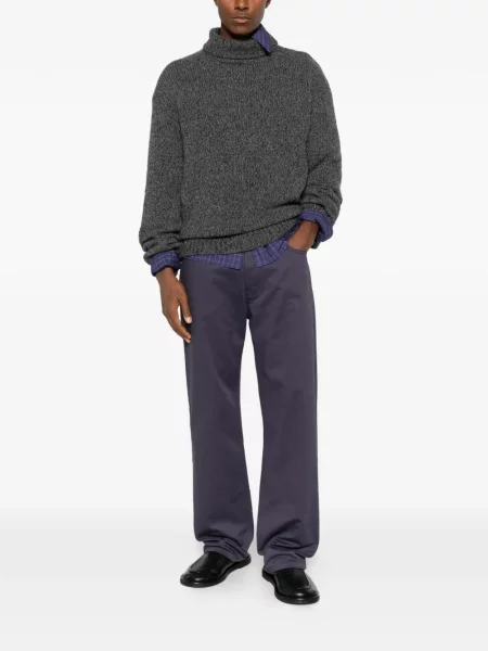 Pantaloni Moschino cu autograf violet