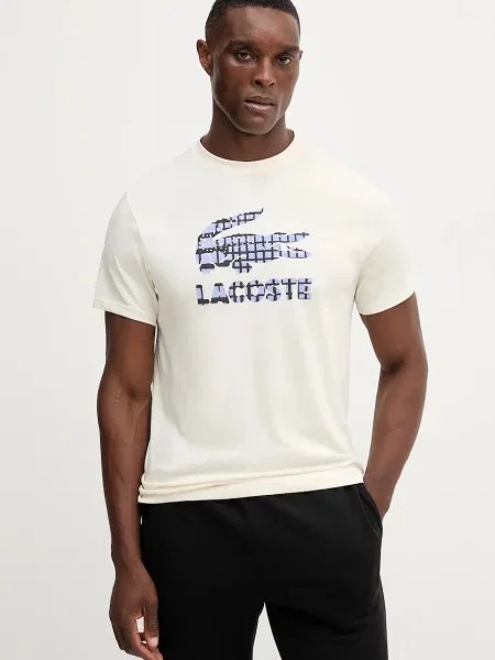 Lacoste tricou cu imprimeu bej