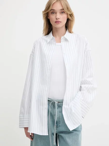 Samsoe Samsoe cămașă din SAMARIKA cu guler clasic relaxed alb