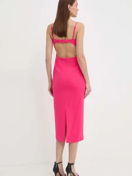 Сукня Bardot VIENNA midi облягаюча рожевий