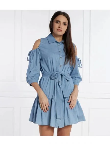 Liu Jo De blugi rochie cu cordon albastru