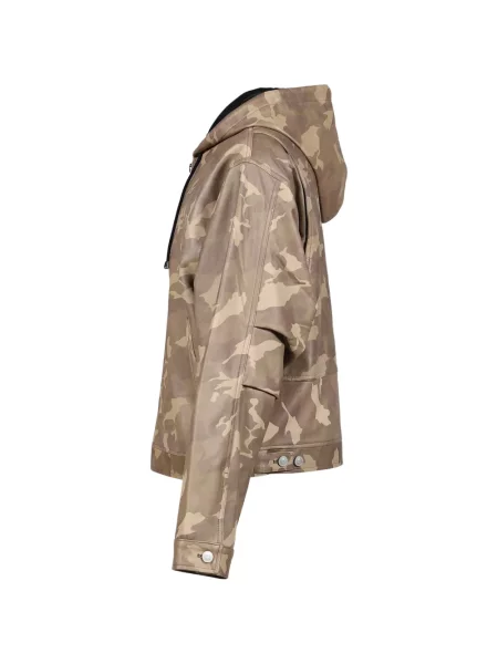 Geacă Ezr cu imagine cu model camuflaj maro