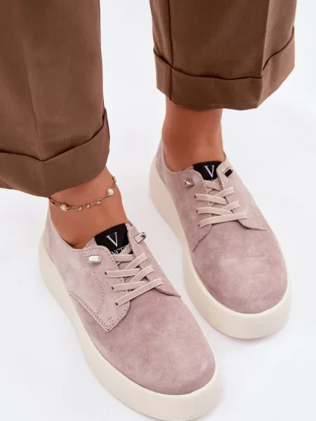 Semišové mokasíny Vinceza hnědé