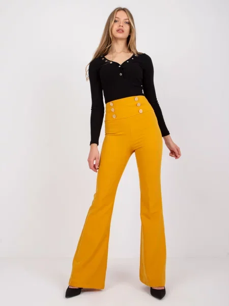 Pantaloni Fashionhunters galben