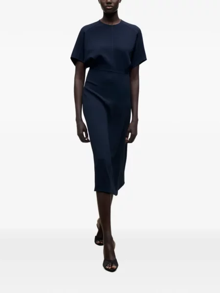 Rochie midi Victoria Beckham albastru