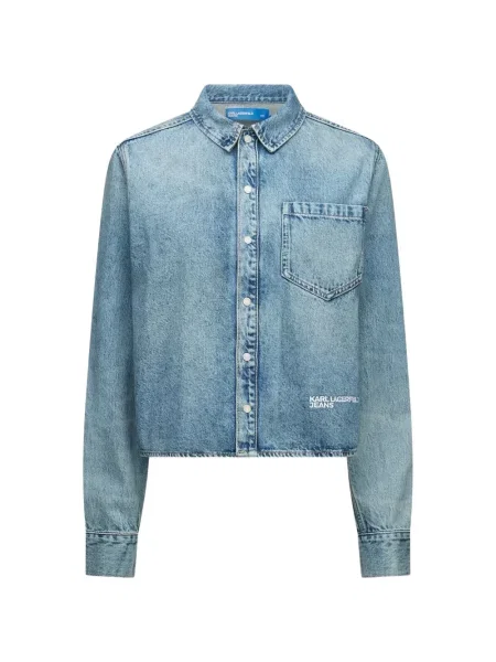 Traper košulja Karl Lagerfeld Jeans plava