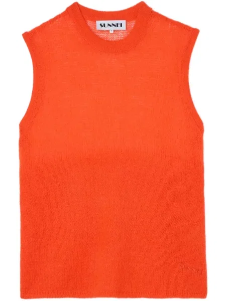 Top Sunnei de mohair portocaliu