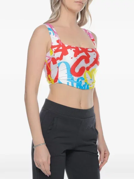 Decupat top Chiara Ferragni cu imagine alb