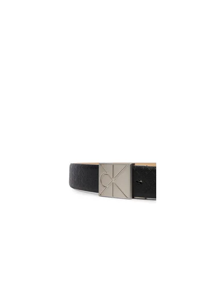 Calvin Klein Nadrágszíj Emblem Plaque W/ Aop Adj fekete