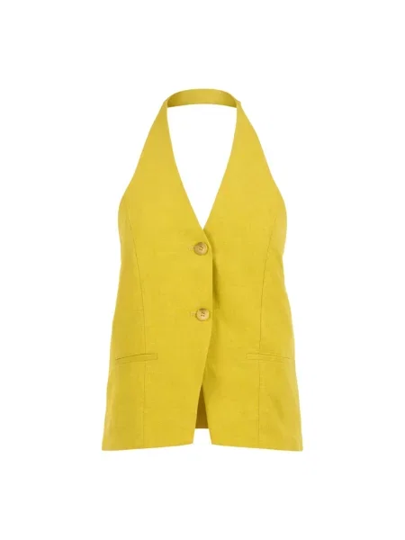 Kamizelka Twinset z dekoltem w serek zielona