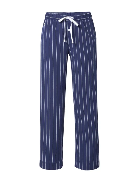 Lauren Ralph Lauren Pantaloni de pijama bleumarin alb