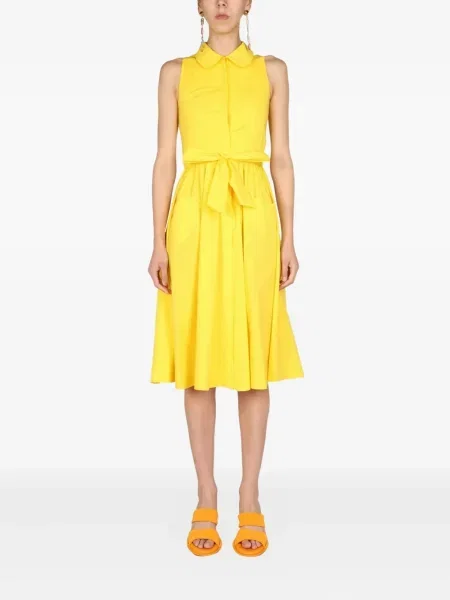 Rochie midi Moschino până la genunchi de costum galben