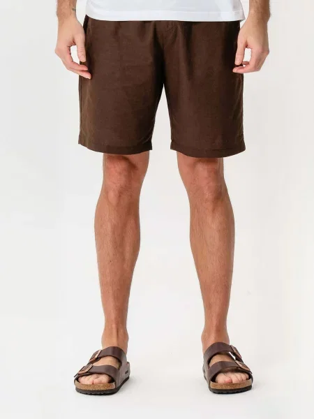 TEESHOPPEN Pantaloni Linen Blend închis maro