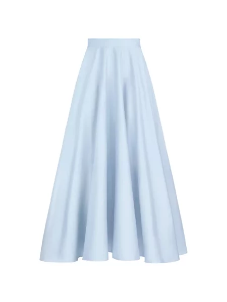 Fustă midi Oscar De La Renta din poplin albastru