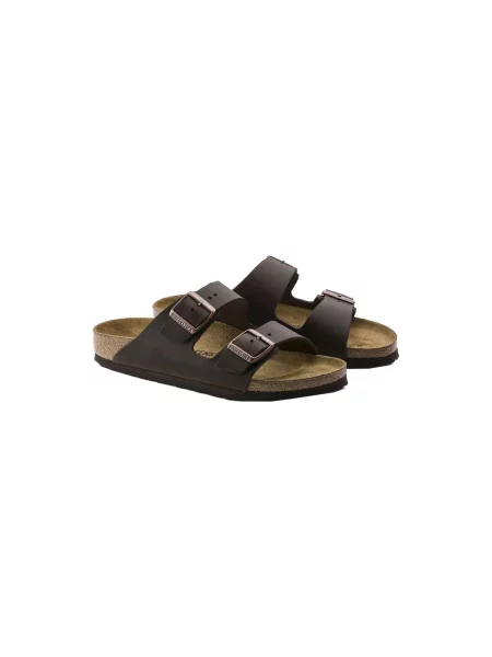 Birkenstock Șlapi de piele Arizona femei maro