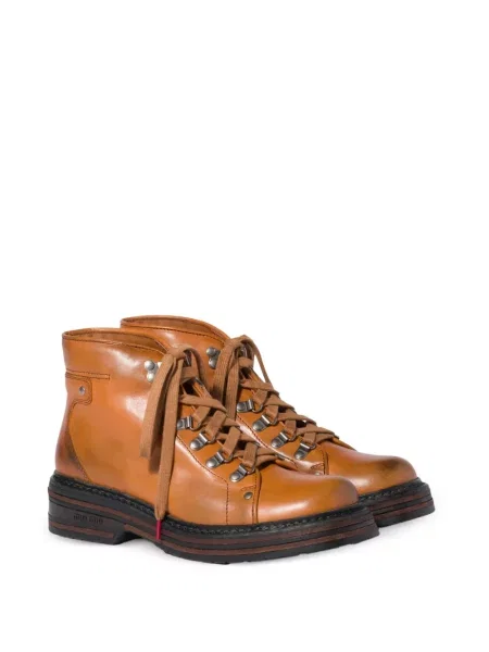 Botine Miu Miu din piele maro
