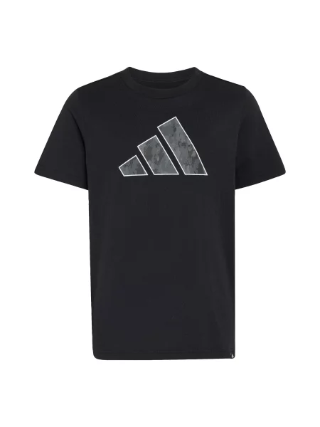 ADIDAS SPORTSWEAR Tehnička sportska majica CAMO GRAPHIC T-SHIRT siva / bazalt siva / crna bijela