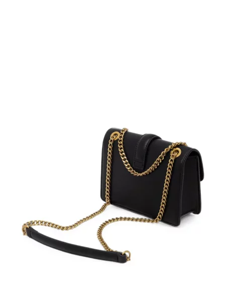 Geantă Just Cavalli cu model piele de șarpe negru