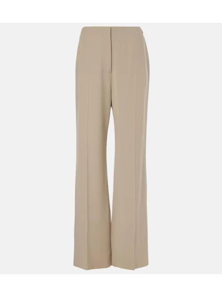 Spodnie Tove z wysoką talią beżowe