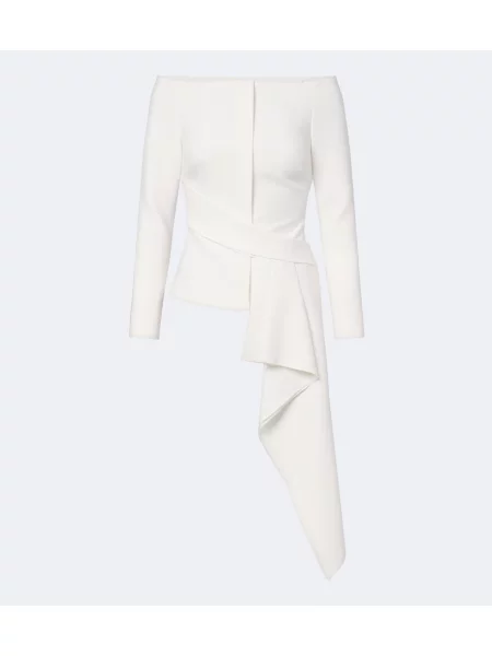 Geacă Roland Mouret asimetrică alb