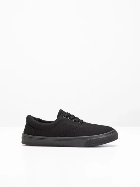 Sneakersy z bawełnianego płótna czarne