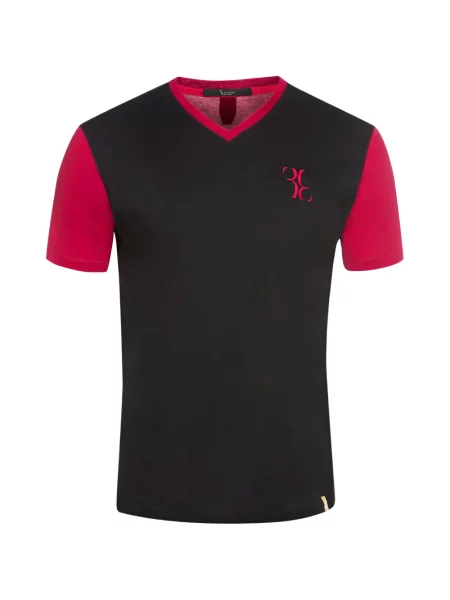 Tricou Billionaire cu decolteu în V cu autograf negru