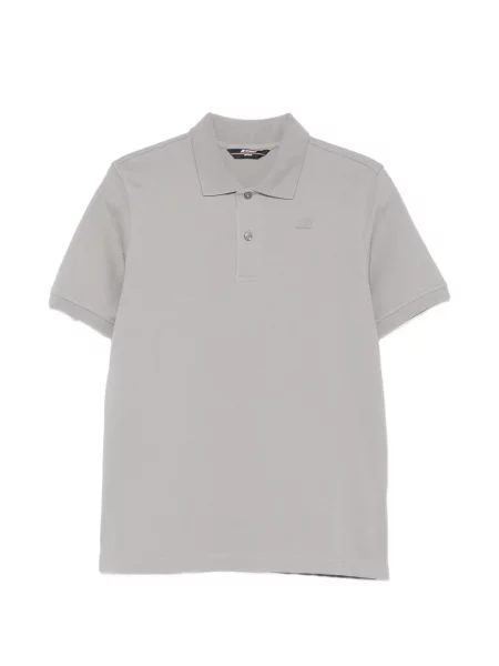 Tricou polo K-way cu autograf gri