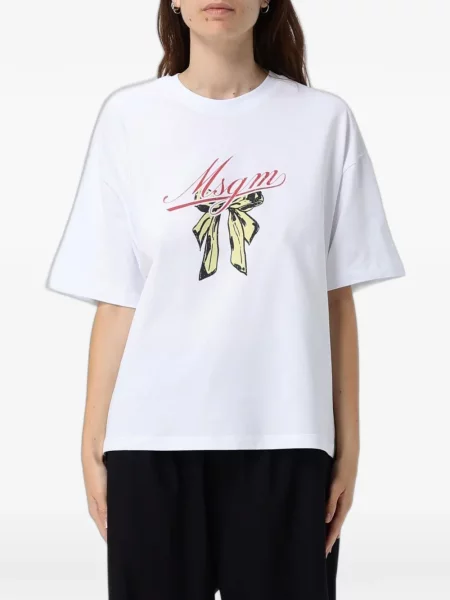 Tricou Msgm cu funde alb