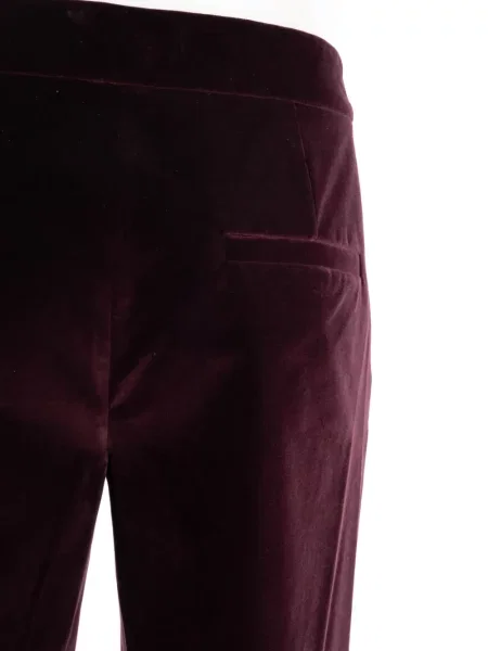 Pantaloni Genny de catifea roșu