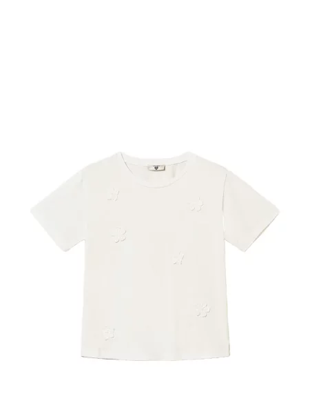 Tricou Twinset cu model floral alb