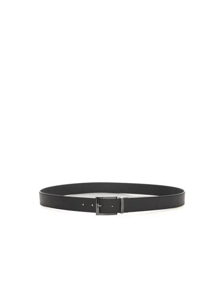 Pasek Emporio Armani skórzany czarny