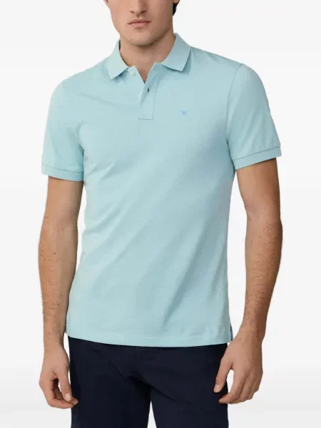 Tricou polo Hackett London cu broderie albastru