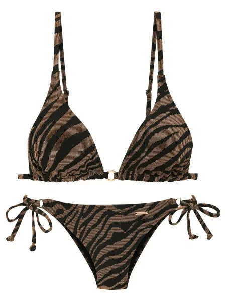 Bruno Banani Costum de baie două piese maro negru