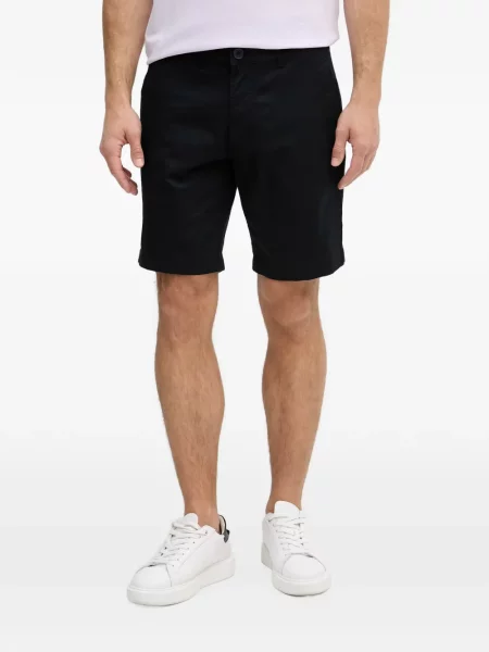 Pantaloni chino Armani Exchange cu autograf albastru