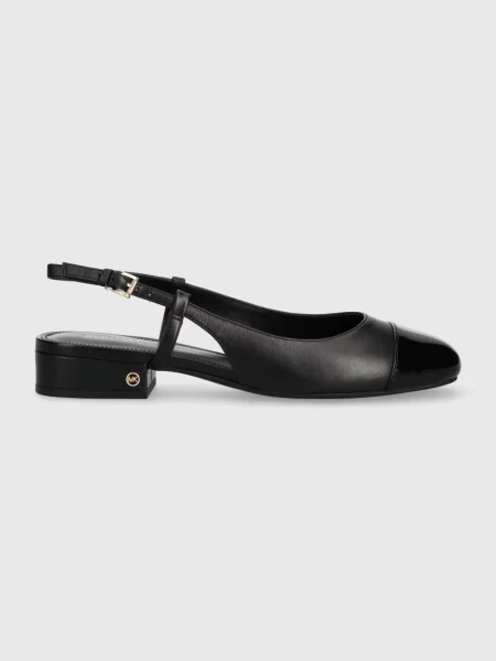 Кожени балеринки MICHAEL Michael Kors Perla с отворена черно