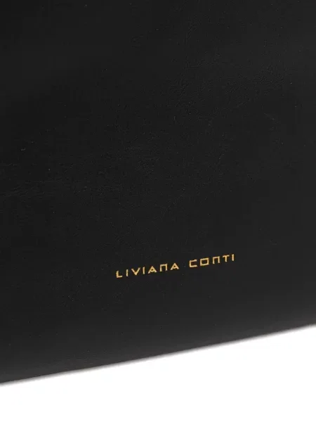 Кожена кожена чанта Liviana Conti черно