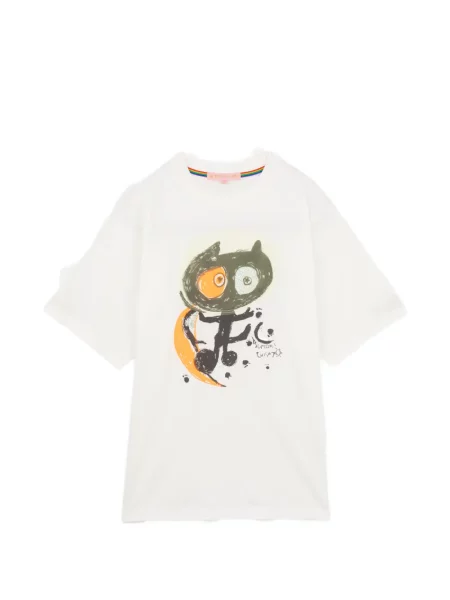 Tricou Tsumori Chisato cu imagine cu decolteu rotund alb