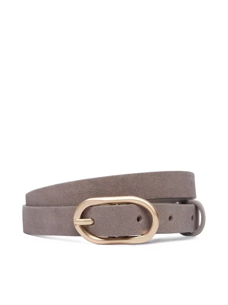 Curea Calvin Klein Organic Buckle Suede Belt gri